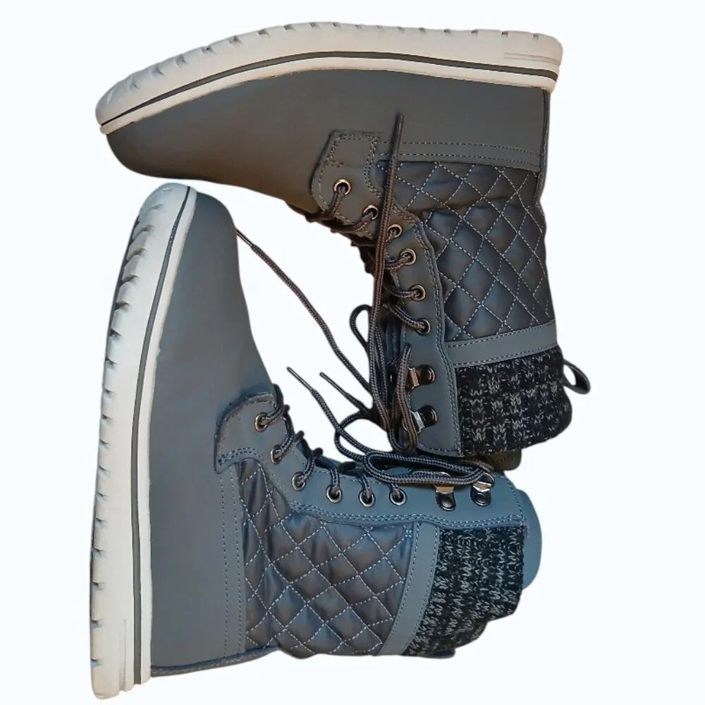 POLAR Lace-Up Faux Fur Mid-Calf Winter Boots